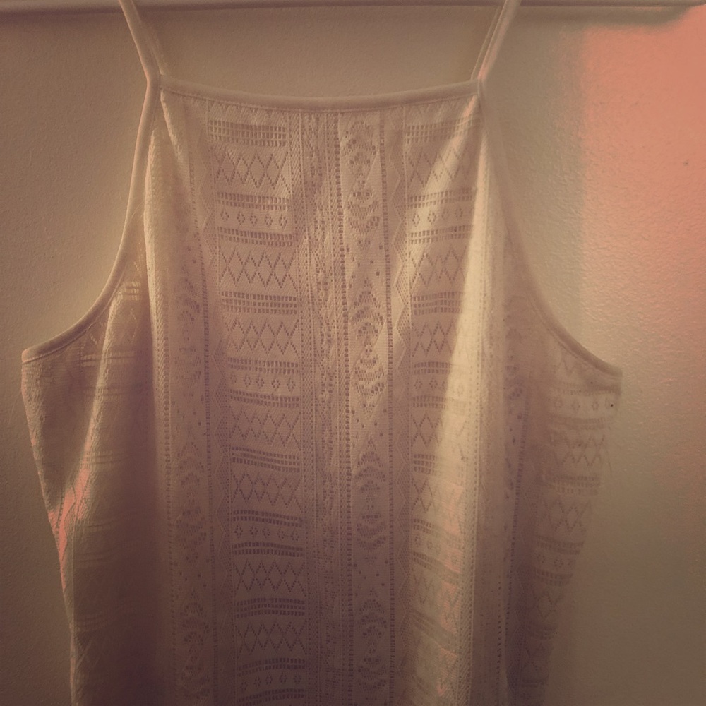 Garage lace tank crop top